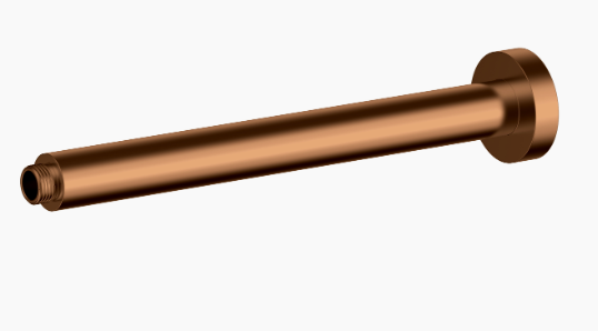 Round Vertical Ceiling Shower Arm In Brushed Copper