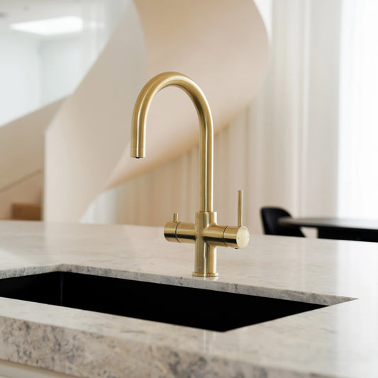 Alia 4-in-1 Instant Boiling Filtered Water Tap - Brushed Gold
