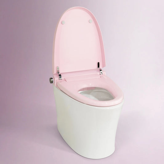 Alia AG-ST1000 Smart Toilet with Integrated Bidet - Matte Pink