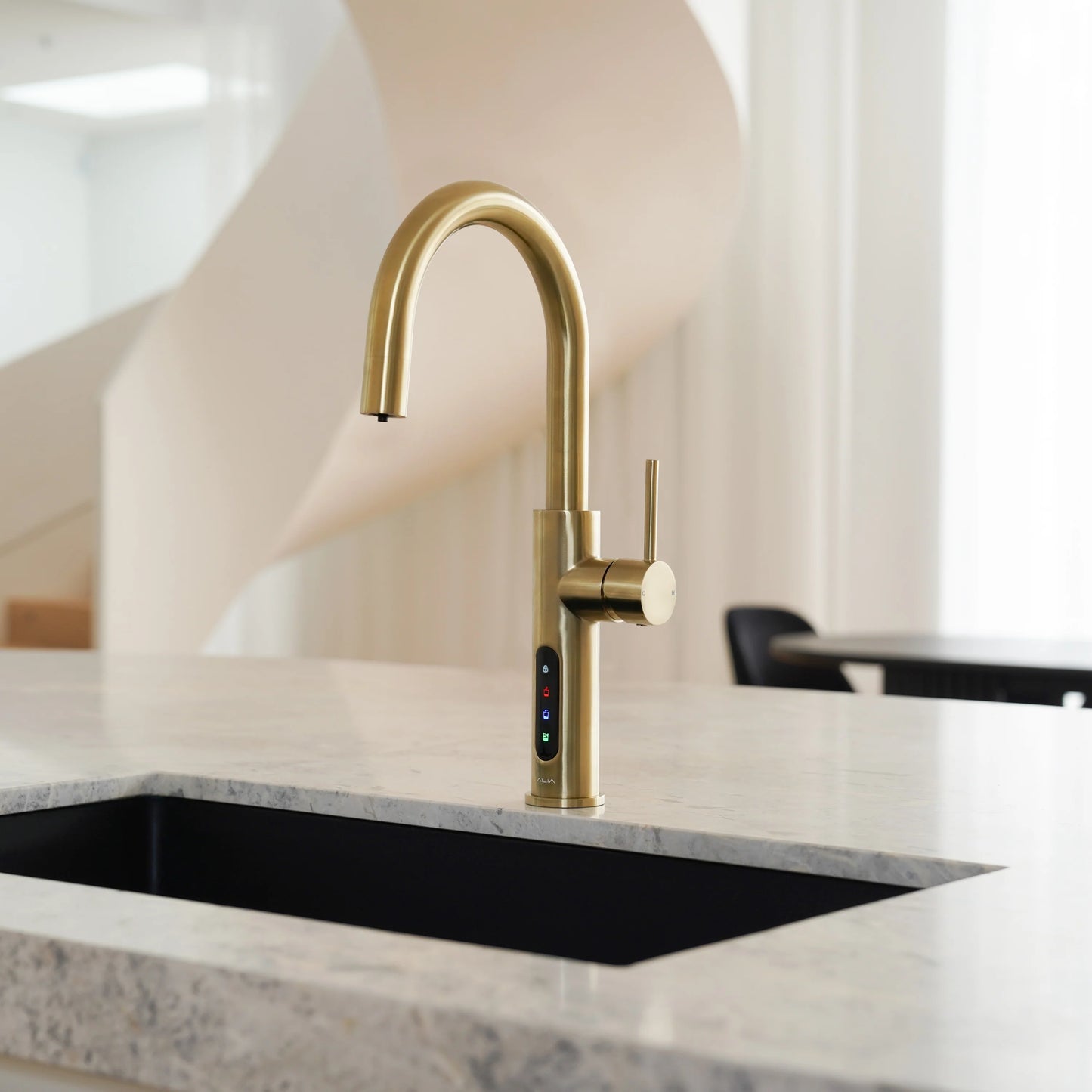Alia X51 Instant Boiling Filtered Water Tap - Brushed Gold