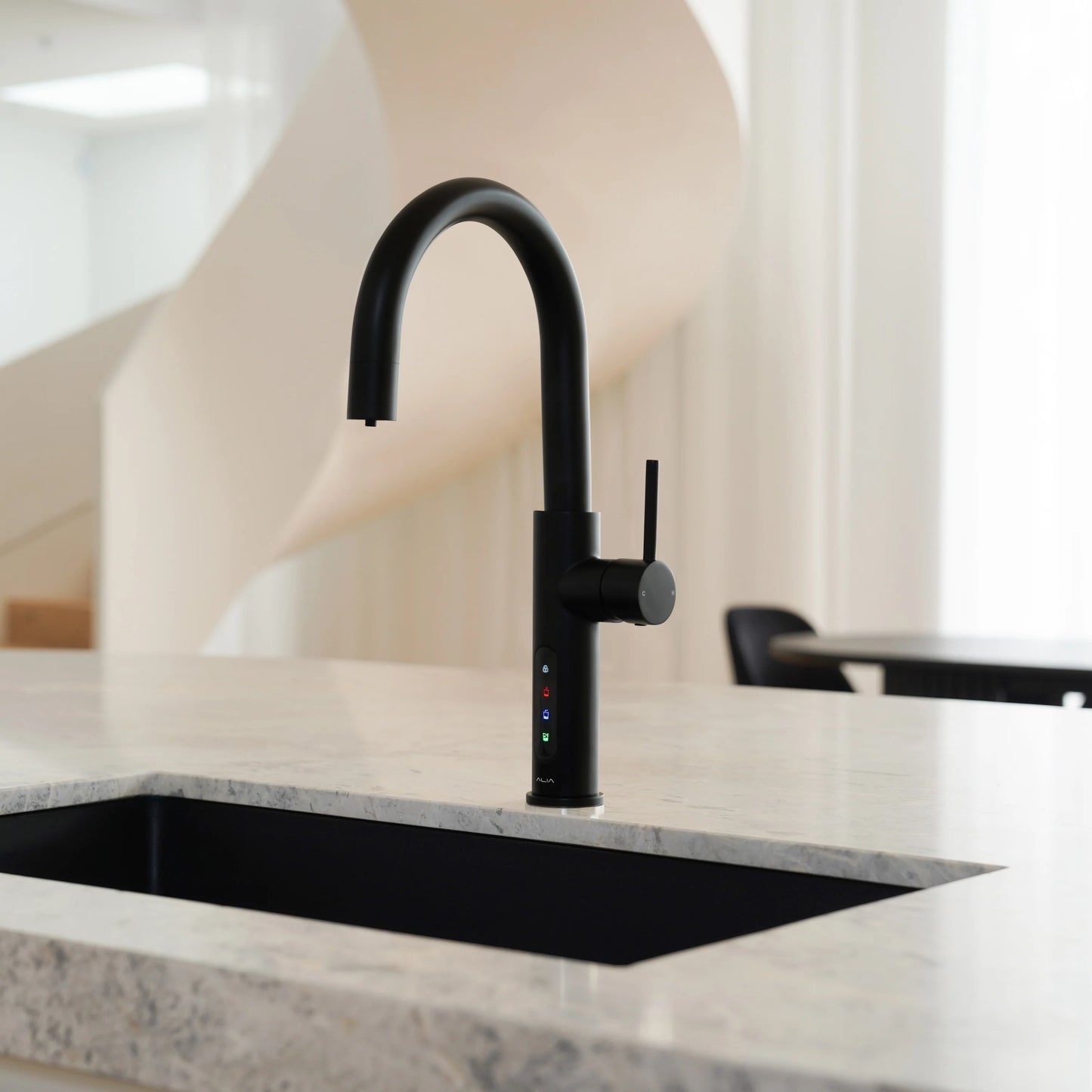 Alia X51 Instant Boiling, Chilled and Sparkling Filtered Water Tap - Matte Black