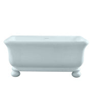 Kirkham 160 x 85 TitanCast Solid Surface Freestanding Bath with Ball Feet - Special Finish