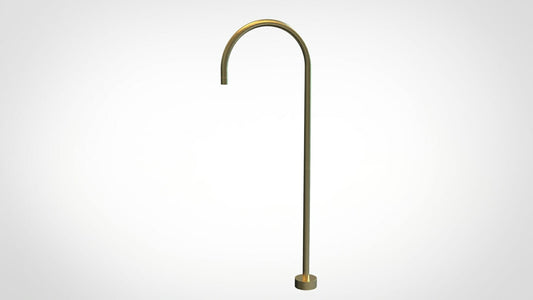 Yale  Round Floor-mounted Bath Spout - Brushed Gold