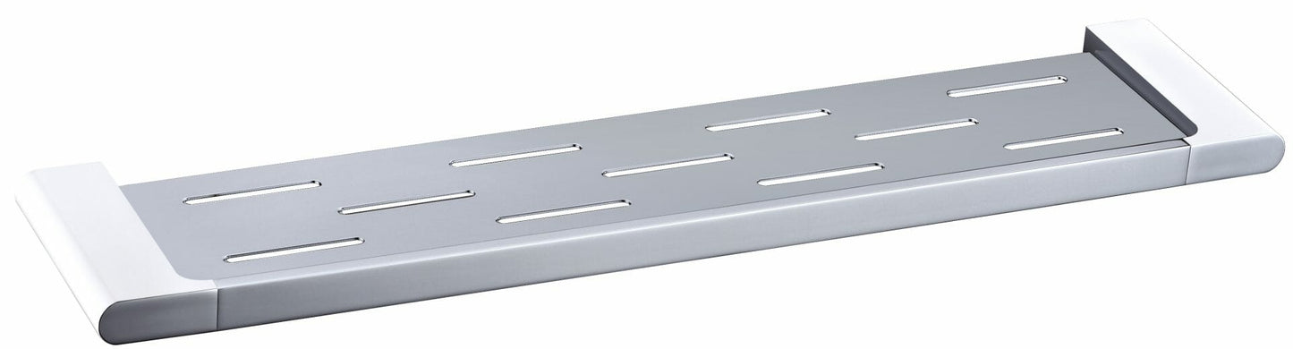 Cora Cosmetic Shelf - Chrome & White