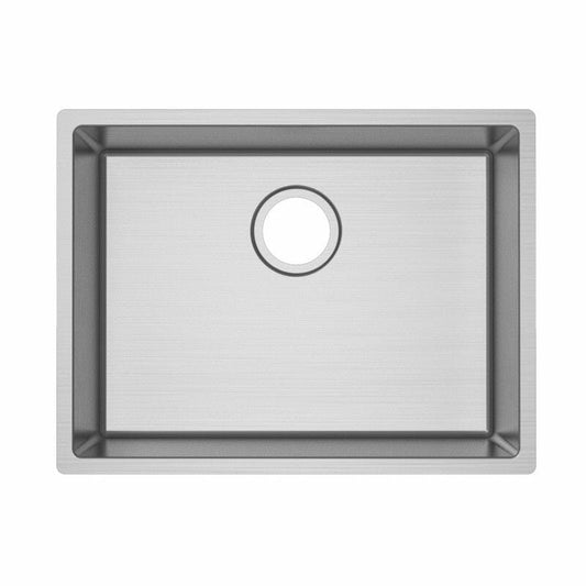 Round Corner Chrome Stainless Steel Handmade Single Bowl Kitchen Sink 586*450*230mm
