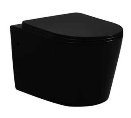 Avis Rimless Wall Faced Floor Pan - Matte Black