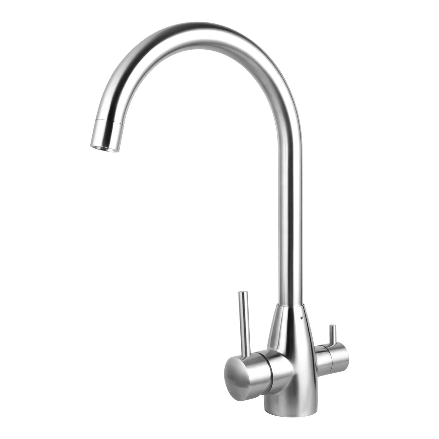 Chrome 3 Way Pure Drinking Water Hot & Cold Swivel Spout Kitchen Mixer