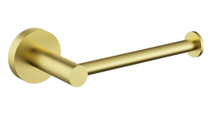Otus Slimline SS304 Toilet Roll Holder Brushed Gold