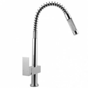 Spring Chrome Pull Out Kitchen Sink Mixer   Tap