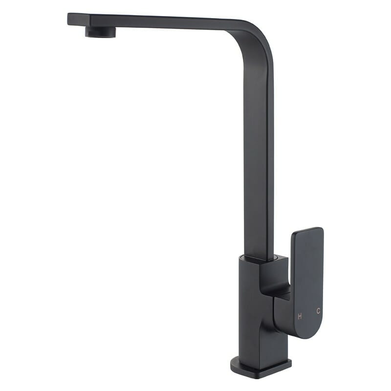 Flores goose neck sink mixer - Matte Black