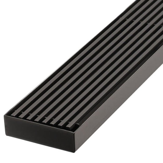1200mm Gun Metal Grill Floor Waste - Center Cut