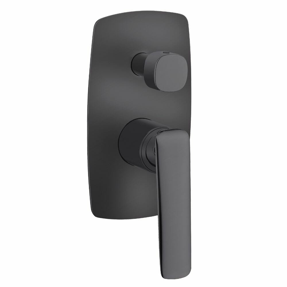 Bellino Gun Metal Grey Gold Shower Mixer   With Diverter