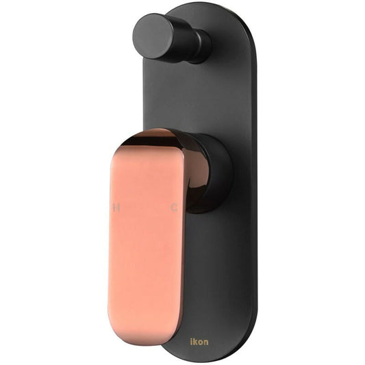 Kara Matte black and rose gold Wall Mixer/Divt