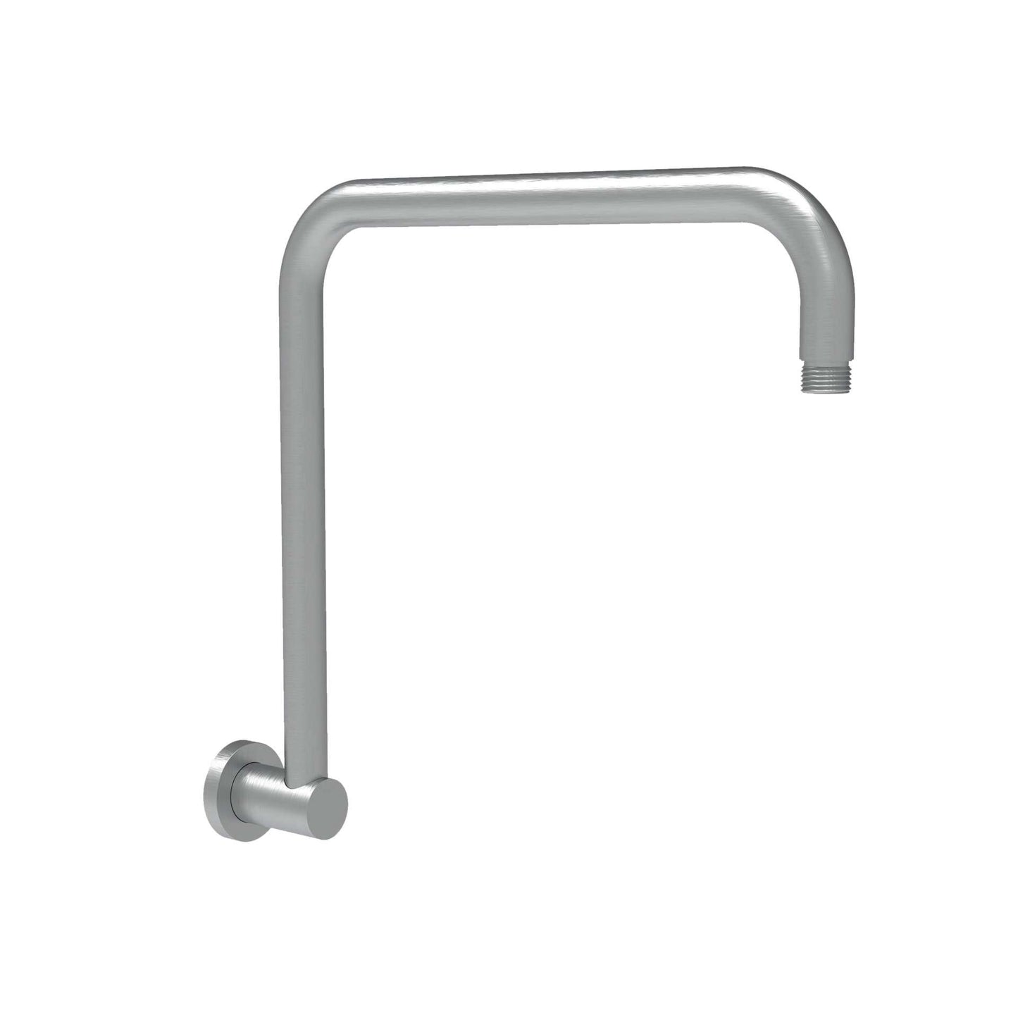 Round Gun Metal Rectangle Curved Wall Shower Arm - PRY020-GM