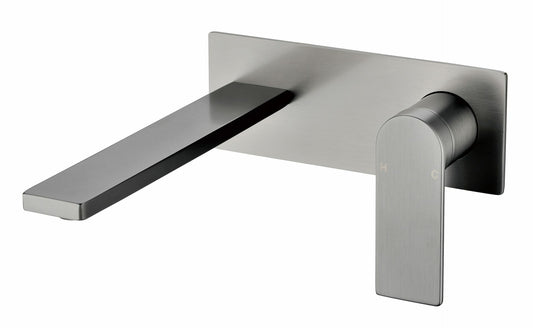 Ruki Wall Basin Mixer - Gunmetal