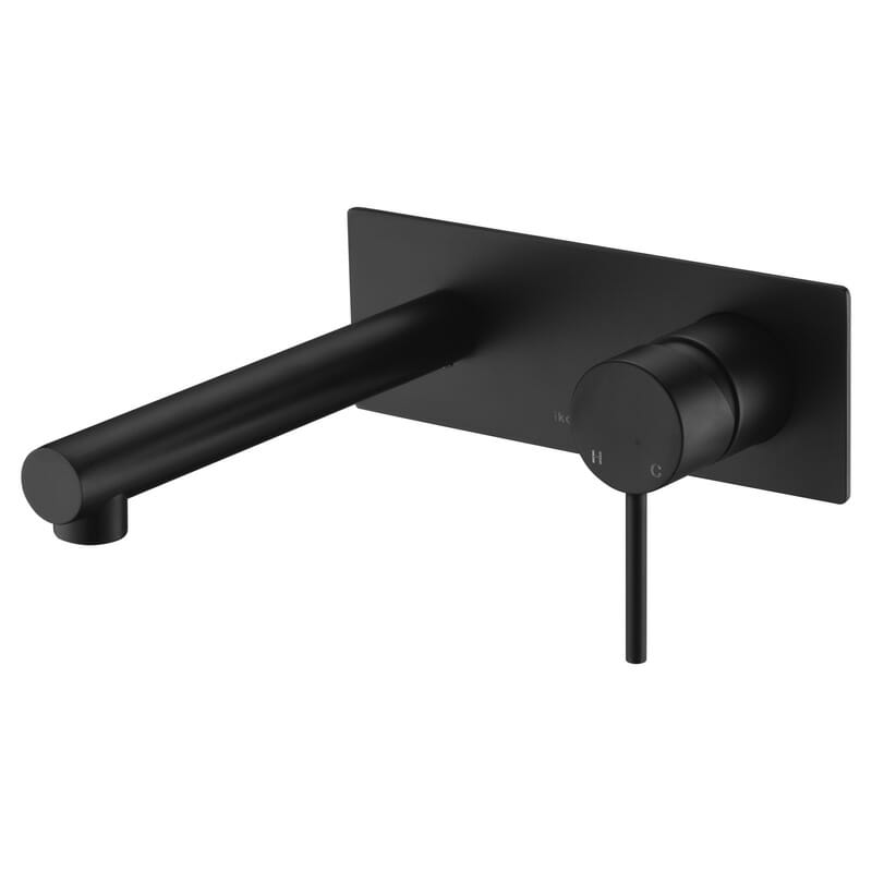 IKON-Hali matt black wall basin Mixer