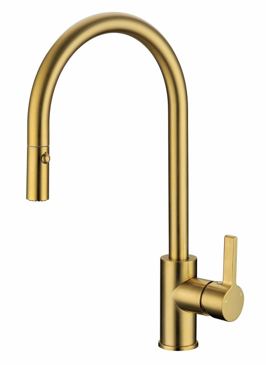 Otus Pull Out Sink Mixer Brushed Gold Lead Free