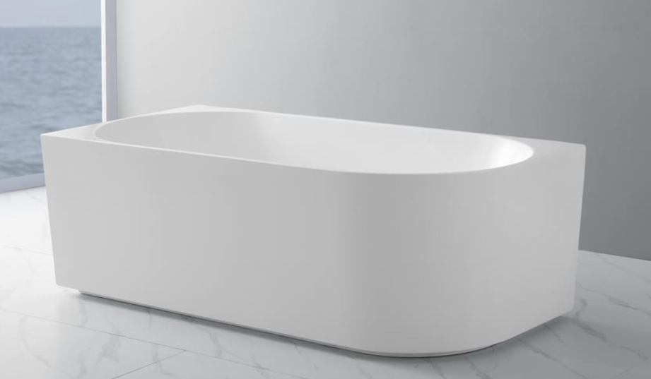 1700mm Elivia Left Corner Back to Wall Bathtub - No Overflow - Gloss White