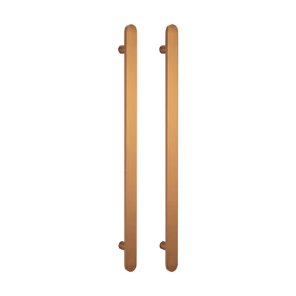 Radiant Brushed Bronze Flat Profile Vertical 930mm NON-HEATED Single Bar Towel Rail