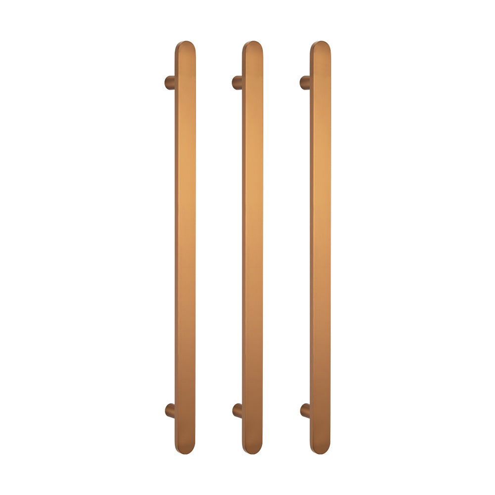 Radiant Brushed Bronze Flat Profile Vertical 930mm NON-HEATED Single Bar Towel Rail
