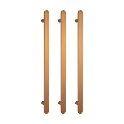 Radiant Brushed Bronze Flat Profile Vertical 930mm NON-HEATED Single Bar Towel Rail