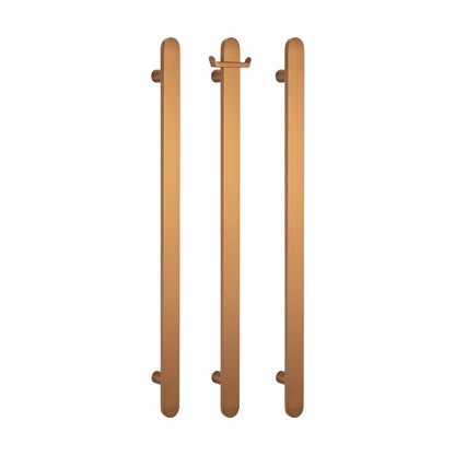 Radiant Brushed Bronze Flat Profile Vertical 930mm NON-HEATED Single Bar Towel Rail