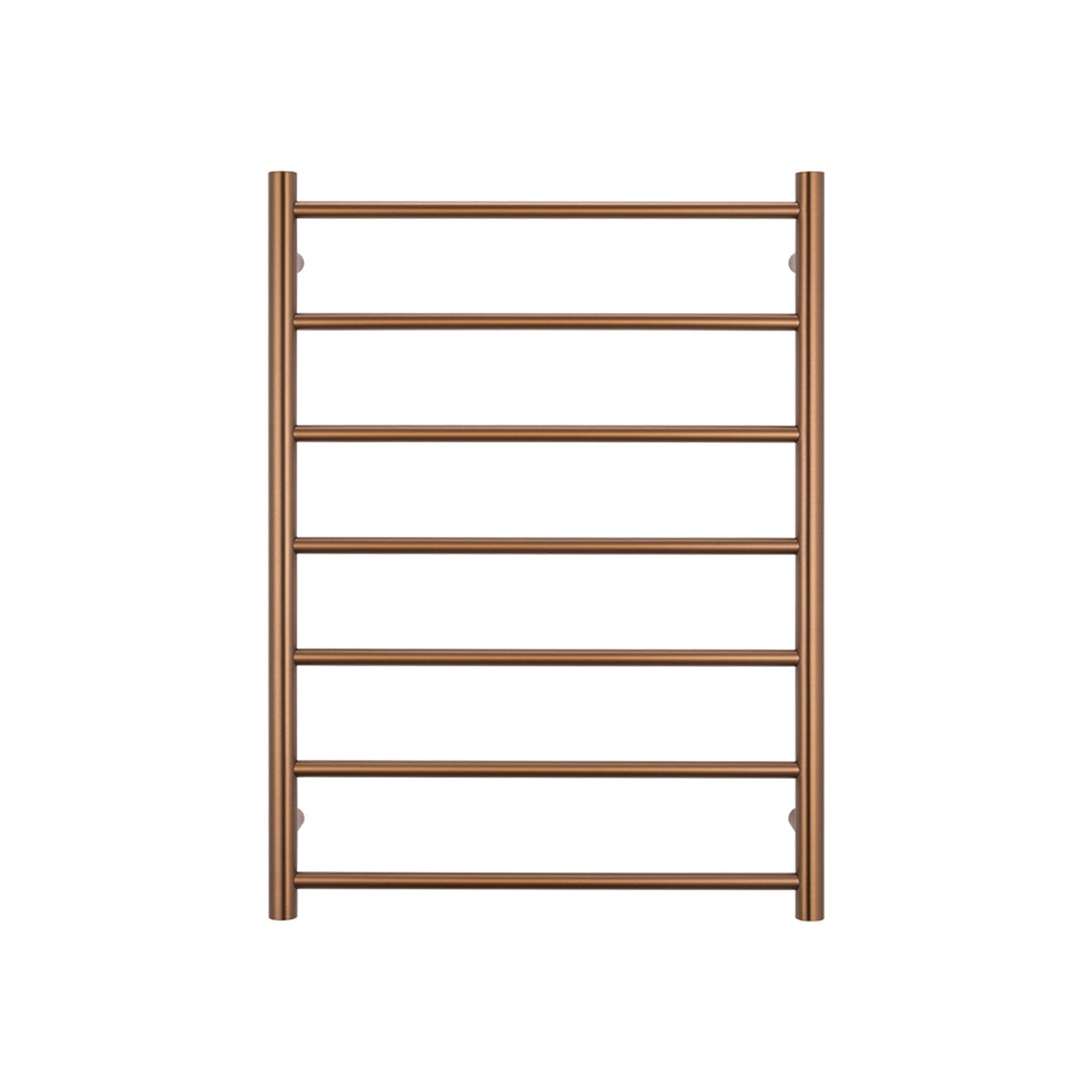Radiant Brushed Bronze 600 x 800mm Round HEATED Towel Rail LEFT