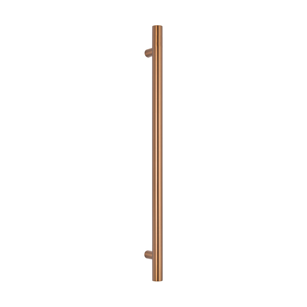 Radiant Vertical Single HEATED Towel Bar 40mm X 950mm Brushed Bronze
