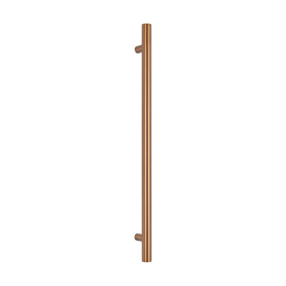 Radiant Vertical Single HEATED Towel Bar 40mm X 950mm Brushed Bronze