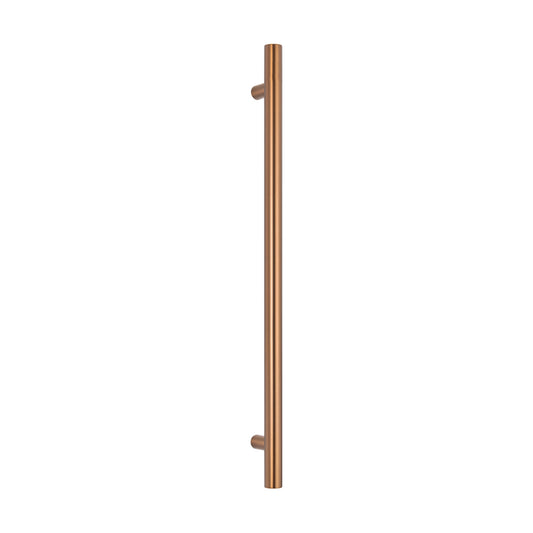 Radiant Vertical Single HEATED Towel Bar 40mm X 950mm Brushed Bronze
