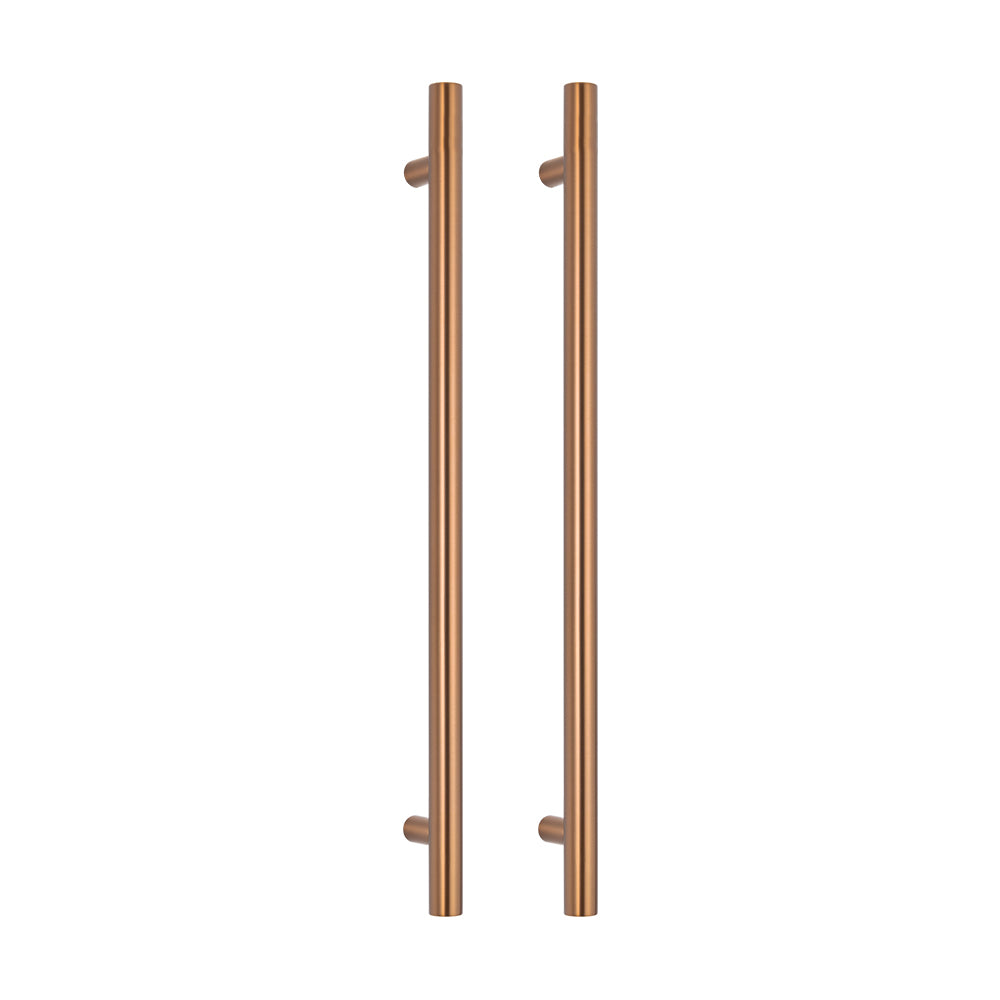 Radiant Vertical Single HEATED Towel Bar 40mm X 950mm Brushed Bronze