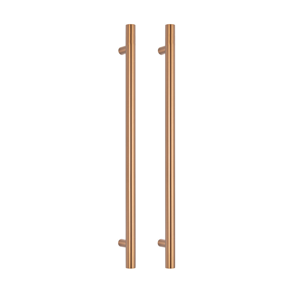 Radiant Brushed Bronze Vertical 950mm Round NON-HEATED Single Bar Towel Rail