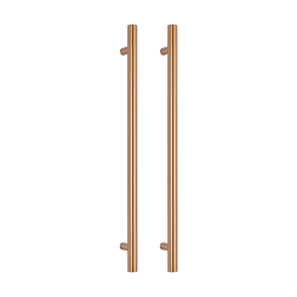 Radiant Brushed Bronze Vertical 950mm Round NON-HEATED Single Bar Towel Rail