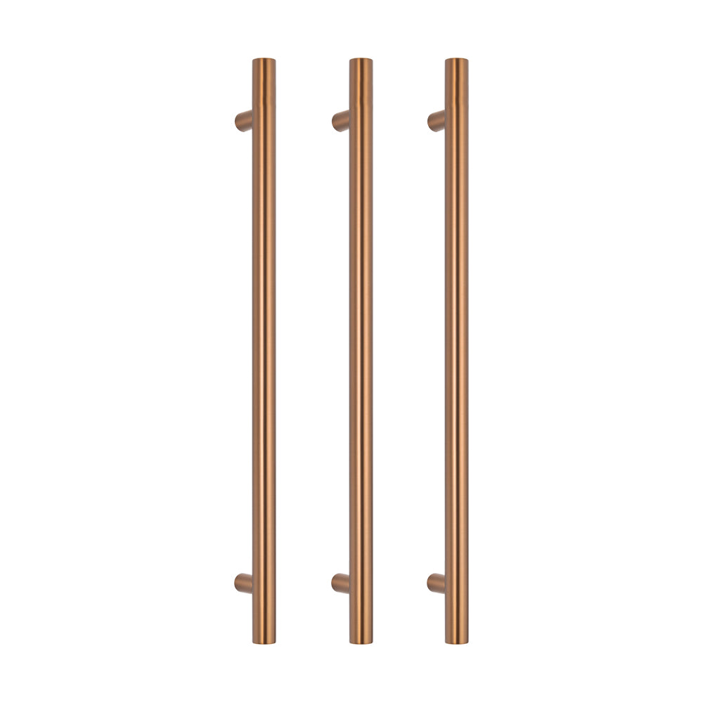 Radiant Vertical Single HEATED Towel Bar 40mm X 950mm Brushed Bronze