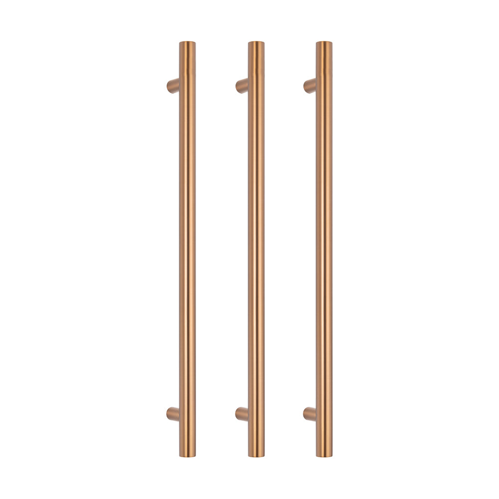 Radiant Brushed Bronze Vertical 950mm Round NON-HEATED Single Bar Towel Rail