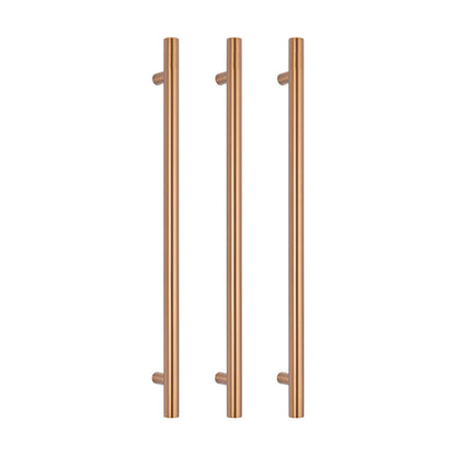 Radiant Brushed Bronze Vertical 950mm Round NON-HEATED Single Bar Towel Rail
