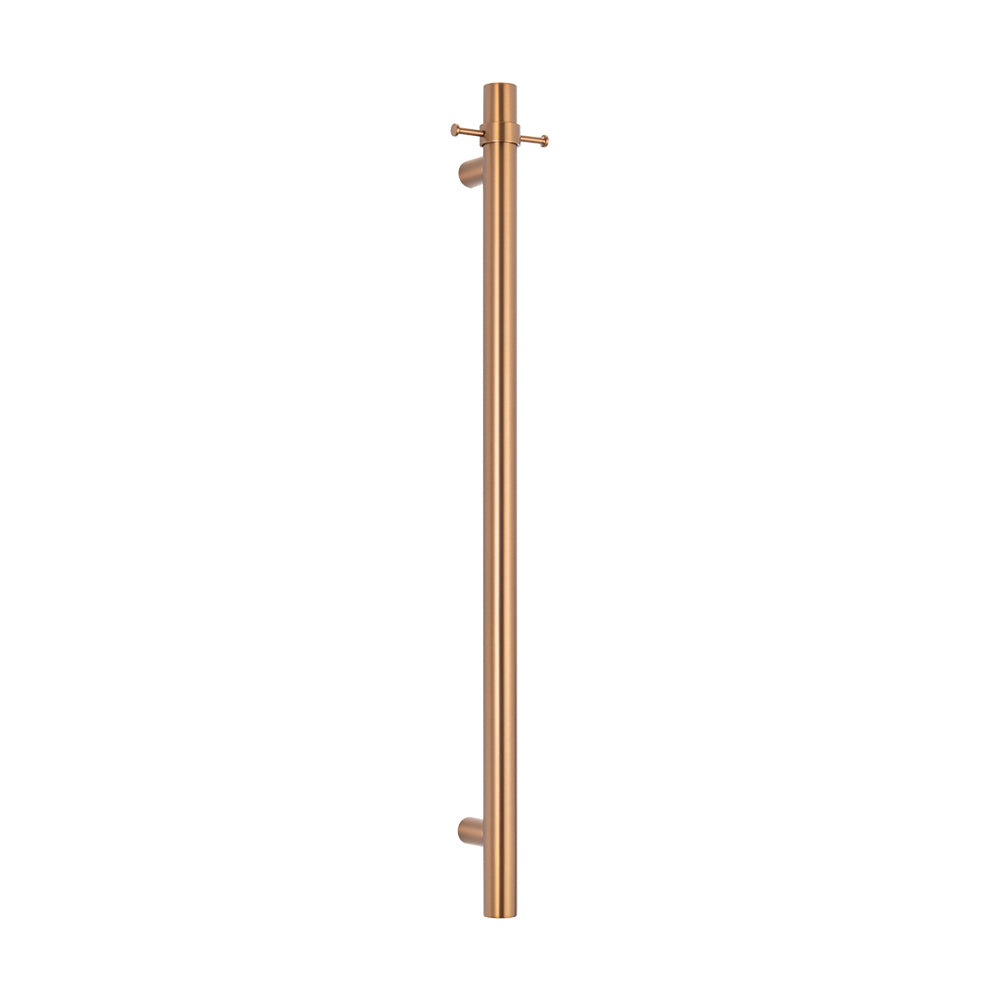 Radiant Brushed Bronze Vertical 950mm Round NON-HEATED Single Bar Towel Rail