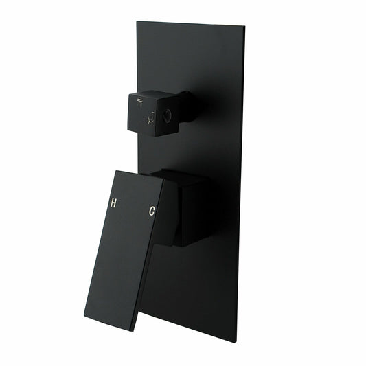 Blaze Black Shower/Bath Mixer Diverter   Long Cover