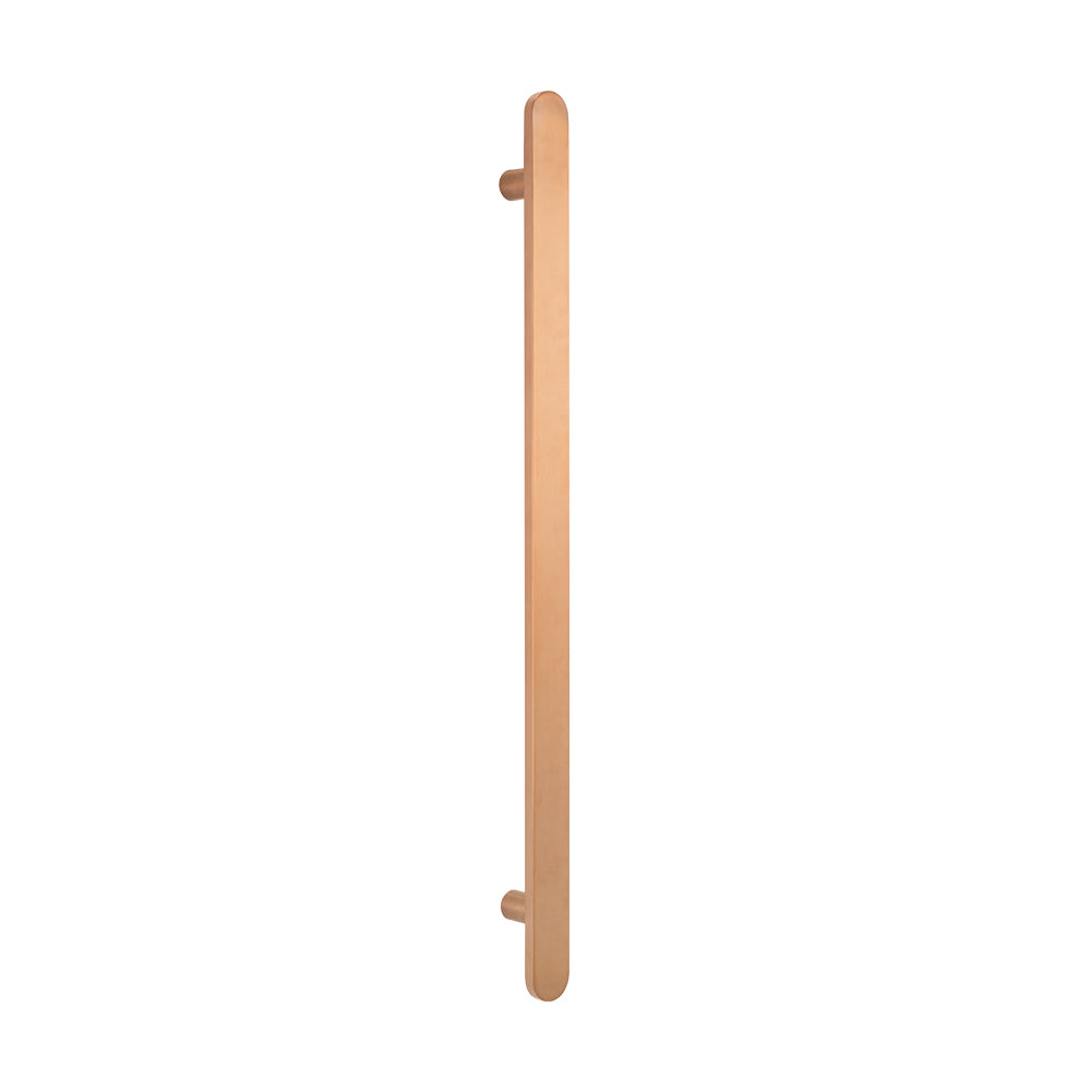 Radiant Brushed Copper Flat Profile Vertical 930mm NON-HEATED Single Bar Towel Rail
