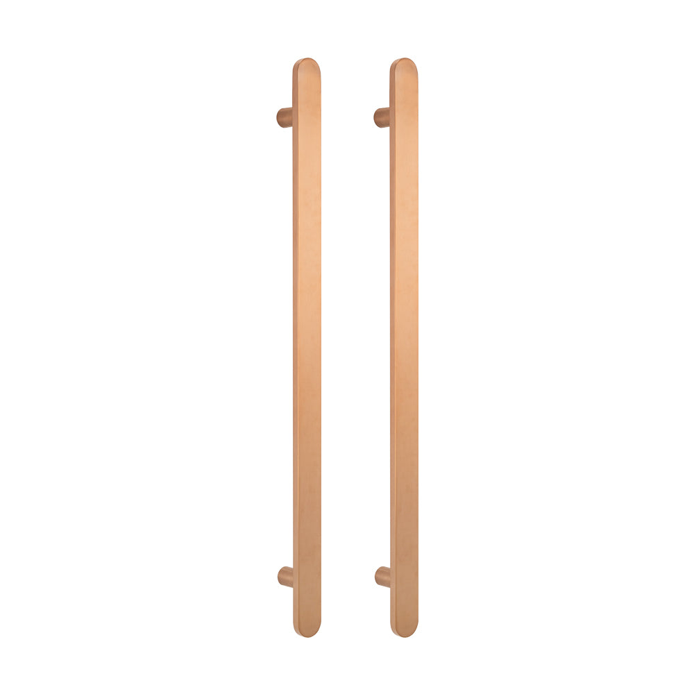 Radiant VERTICAL FLAT BAR TOWEL RAIL 50 X 930MM BRUSHED COPPER