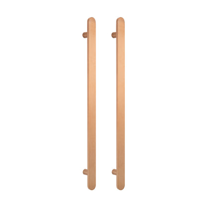 Radiant Brushed Copper Flat Profile Vertical 930mm NON-HEATED Single Bar Towel Rail