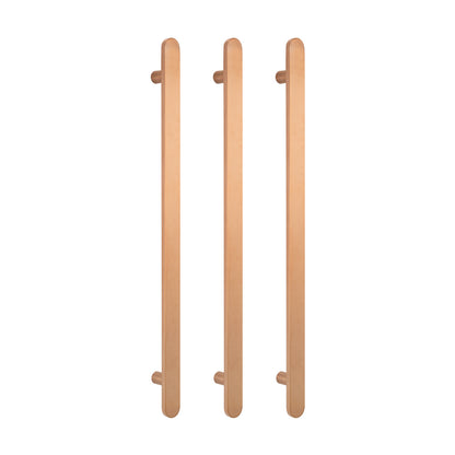 Radiant Brushed Copper Flat Profile Vertical 930mm NON-HEATED Single Bar Towel Rail