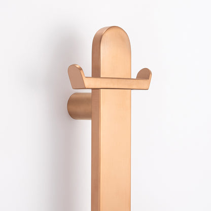Radiant VERTICAL FLAT BAR TOWEL RAIL 50 X 930MM BRUSHED COPPER