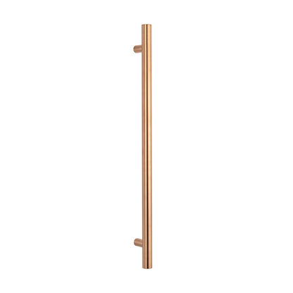 Radiant Vertical Single HEATED Towel Bar 40mm X 950mm Brushed Copper