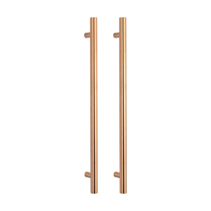 Radiant Brushed Copper Vertical 950mm Round NON-HEATED Single Bar Towel Rail