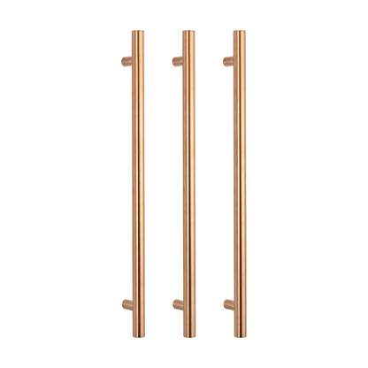Radiant Vertical Single HEATED Towel Bar 40mm X 950mm Brushed Copper