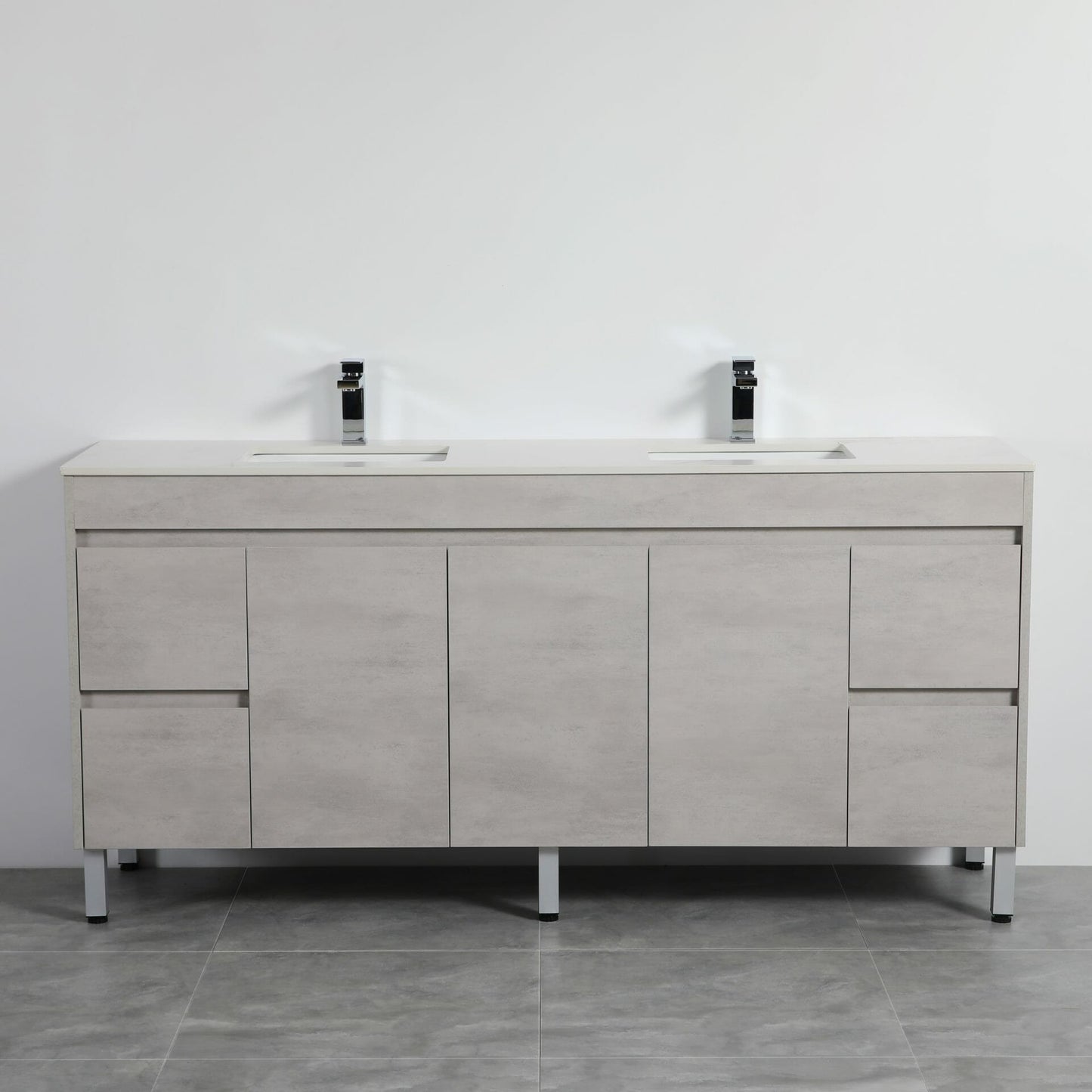 Nova Plywood Floor Vanity - Concrete Grey   - 1800mm