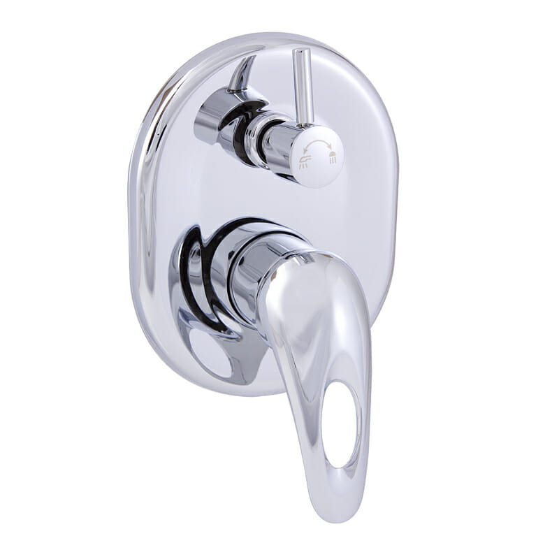 Mina Wall Mixer With Diverter - Chrome