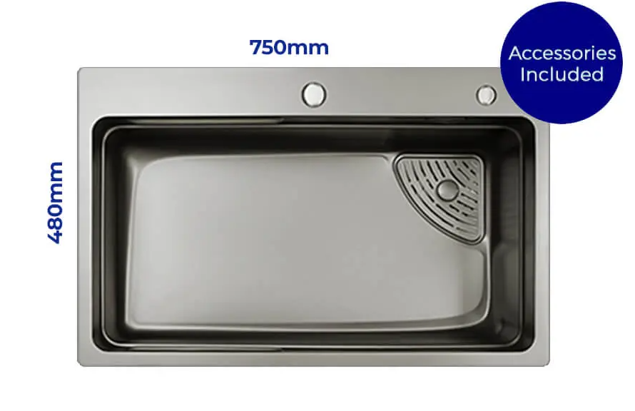 Belle Luxe 3.0 PRO Single Bowl Workstation Kitchen Sink -  750mm