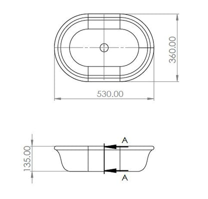 Blanche 53x36 TitanCast Basin - Special Finish SPECIFY COLOUR